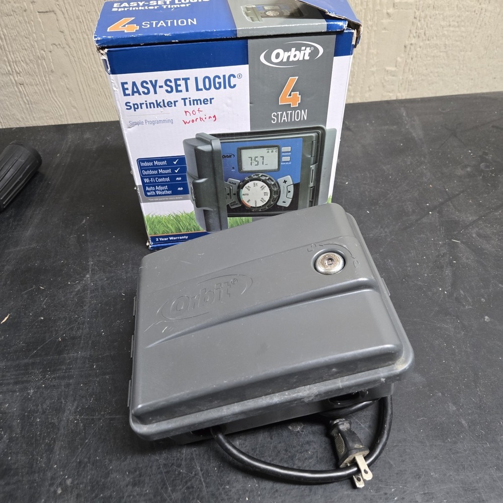Orbit 27894 4-Station Easy-Set Logic Swing Panel Sprinkler Timer ***READ***